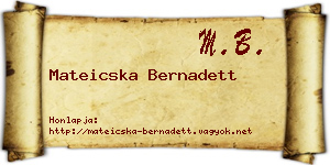 Mateicska Bernadett névjegykártya